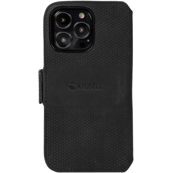 Krusell Leather Phone Wallet iPhone 13 Pro Max Svart