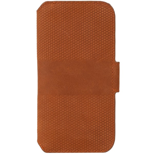 Krusell Leather Phone Wallet iPhone 13 Mini Cognac