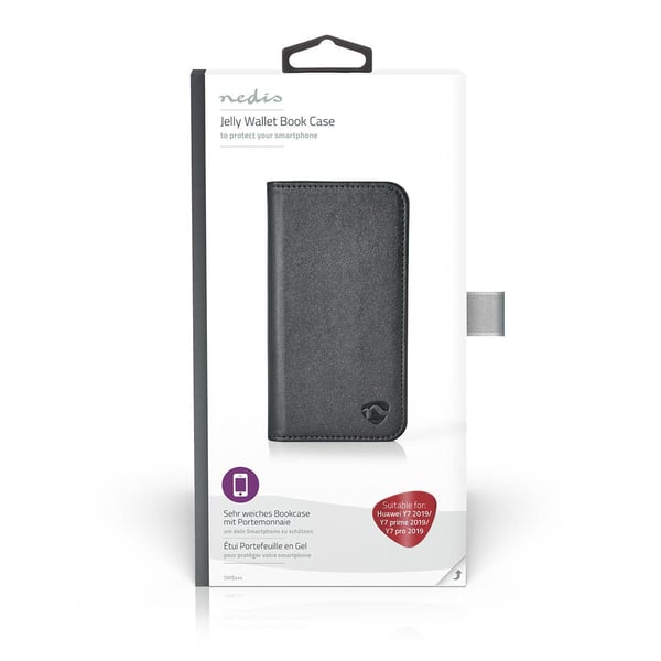 Nedis lommebok Book | Apparat: Smartphone | Huawei Y7 2019 / Y7 prime 2019 / Y7 pro 2019 | Passer for 1 Kort | Sort | PU / TPU | Justerbar modus