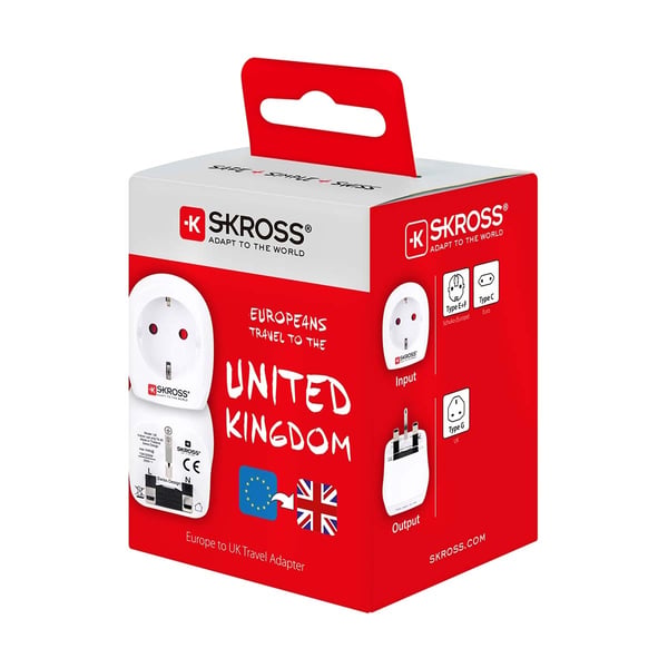 SKROSS Reise Adapter Europa till UK Earthed