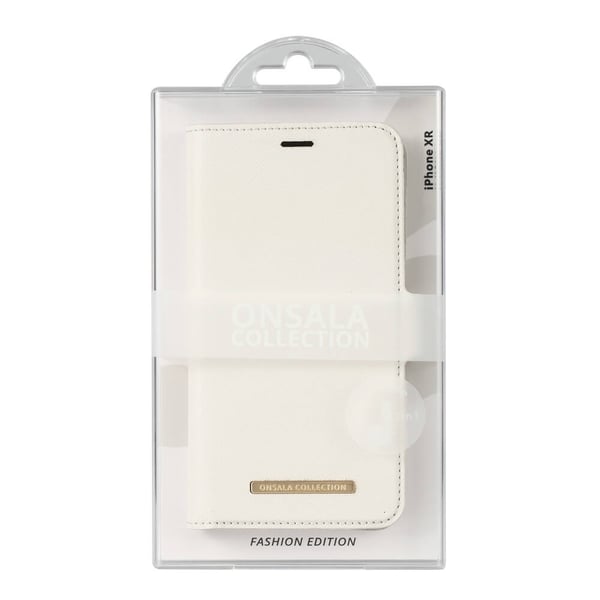 Onsala Mobilfodral Saffiano White - iPhone XR