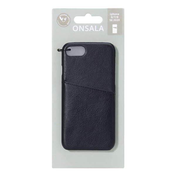 Onsala Suojakuori Musta korttipaikalla iPhone 6/7/8/SE