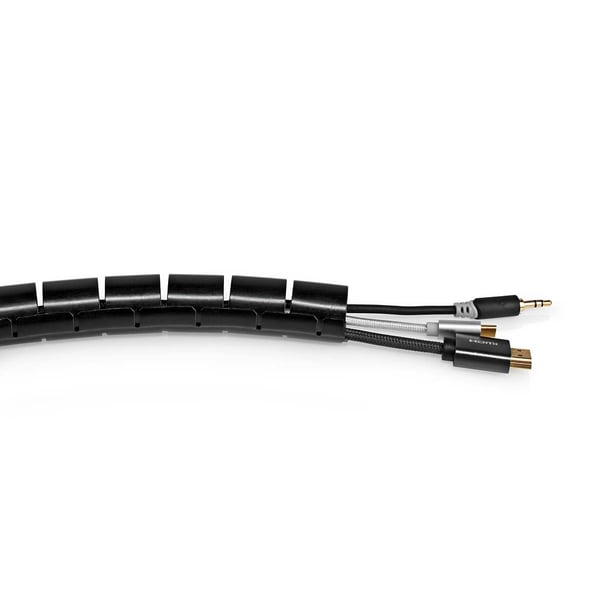 Nedis Kabel Ledelse | Spiral erme | 1 stk. | Maksimal kabeltykkelse: 32 mm | PE | Sort
