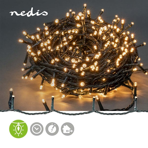 Nedis Julebelysning | Streng | 720 LED's | Varm Hvit | 54.00 m | Lyseffekter: 7 | Innendørs eller utendørs | Nettstrøm drevet