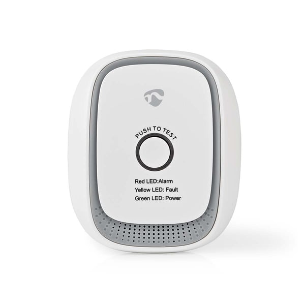 Nedis SmartLife Gassdetektor | Zigbee 3.0 | Nettstrøm drevet | Sensorlivssyklus: 5 år | EN 50194-1:2009 | Android™ / IOS | Med test knapp | 75 dB | Hv