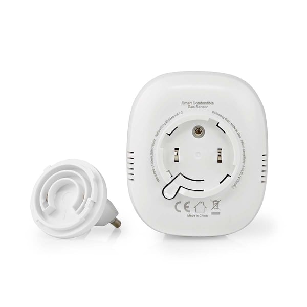 Nedis SmartLife Gassdetektor | Zigbee 3.0 | Nettstrøm drevet | Sensorlivssyklus: 5 år | EN 50194-1:2009 | Android™ / IOS | Med test knapp | 75 dB | Hv