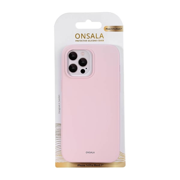 Onsala Mobilcover Silikone Chalk Pink - iPhone 14 Pro Max