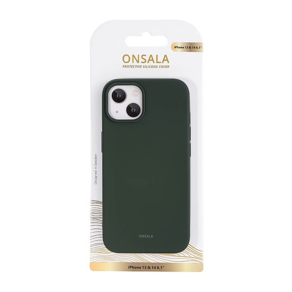 Onsala Mobilcover Silikone Olivengrøn - iPhone 13/14