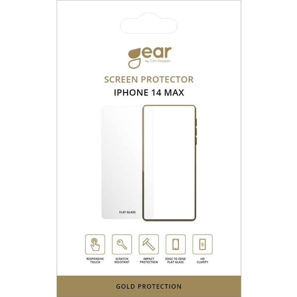Gear Näytönsuojus 2.5D Gold Case Friendly - iPhone 14 Plus