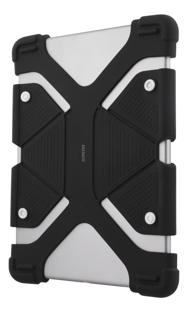 DELTACO cover i silikone til 9-11,6 tommer tablets, tripods, sort