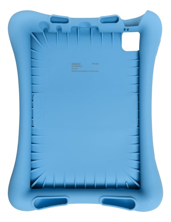 DELTACO Silikonetui til iPad Air 10,9" 4./5. generasjon / Pro 11" 2./3. generasjon, stativ, blå