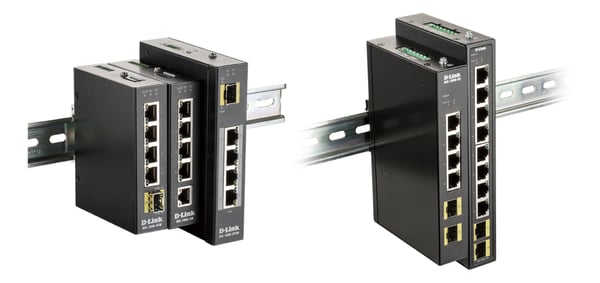 dlink 4-port Gigabit Industrial Switch inkludert 2 x 100/1000M SFP