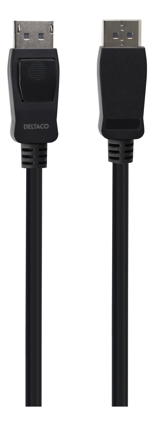 DELTACO DisplayPort-kabel, 3m, 8K, DP 1.4, DSC 1.2, LSZH svart
