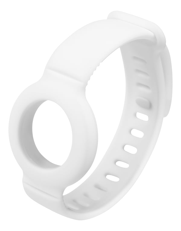 DELTACO Apple AirTag, Silikonarmbånd, hvit