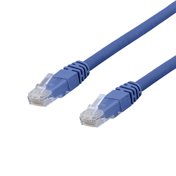 Deltaco U/UTP Cat6a patch cable, LSZH, 10m, blue