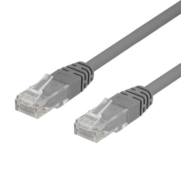 50-pack U/UTP Cat6 patch c., 1m, Delta-certified, LSZH, grey