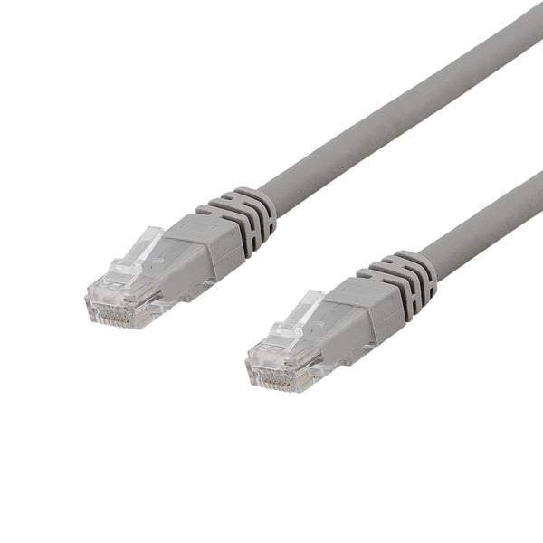 Deltaco U/UTP Cat6a patch cable, LSZH, 25m, grey