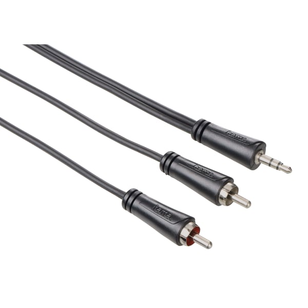 Hama audiokabel 3,5mm-2xRCA Svart 5m