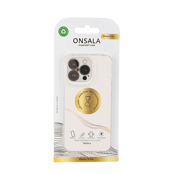 Onsala Mobildeksel Resirkulert TPU Transparent - iPhone 14 Pro