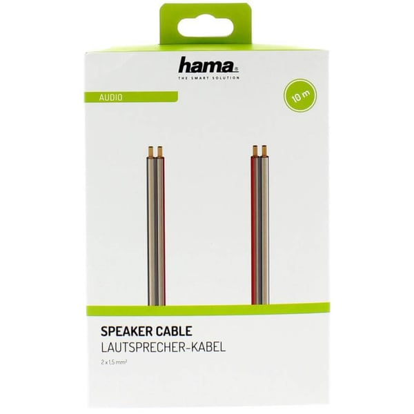 Hama Højttalerkabel 2x1.5mm2 Transparent 10m