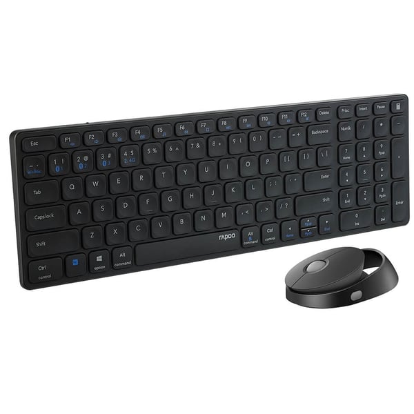 Rapoo Näppäimistö/Hiiri 9750M Multi-Mode Langaton Tumman Harmaa