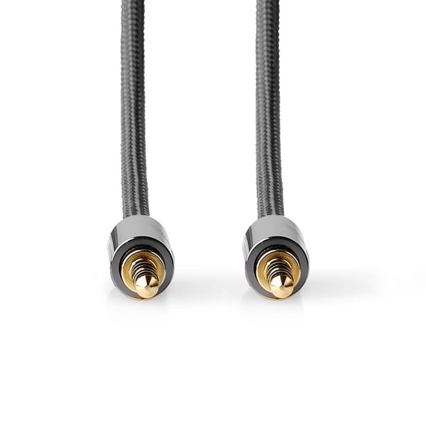 Nedis Stereo lydkabel | 3.5 mm Han | 3.5 mm Han | Gull belagt | 2.00 m | Rund | Grå / Gun Metal Grå | Deksel Vindusboks