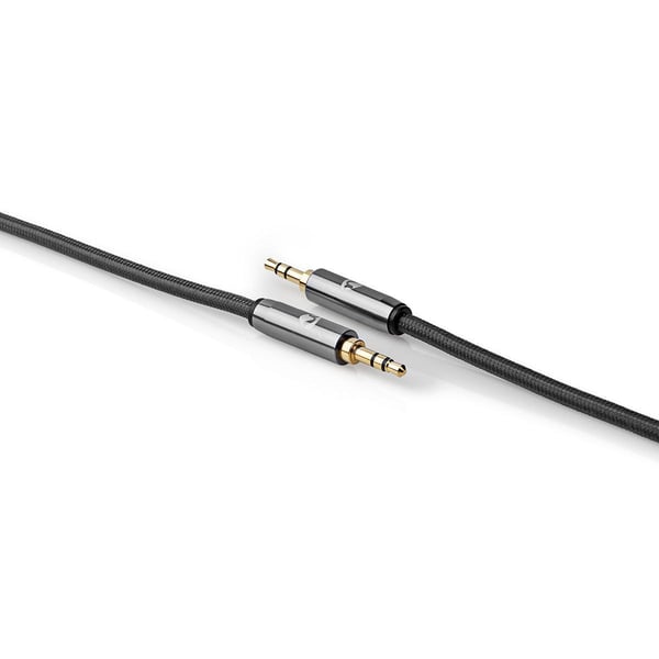 Nedis Stereo lydkabel | 3.5 mm Han | 3.5 mm Han | Gull belagt | 2.00 m | Rund | Grå / Gun Metal Grå | Deksel Vindusboks