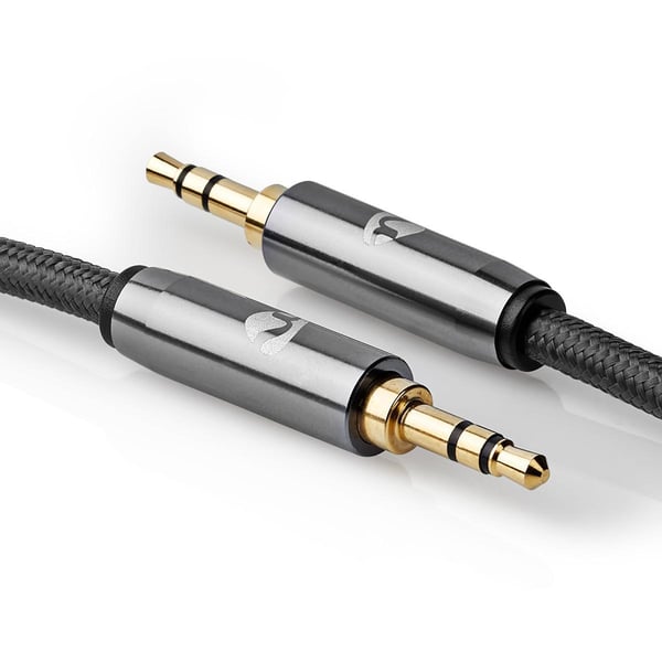 Nedis Stereo lydkabel | 3.5 mm Han | 3.5 mm Han | Gull belagt | 2.00 m | Rund | Grå / Gun Metal Grå | Deksel Vindusboks
