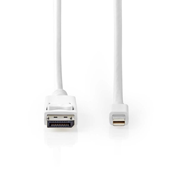 Nedis Mini Displayport-kabel | DisplayPort 1.4 | Mini DisplayPort Han | DisplayPort Han | 48 Gbps | Nikkel belagt | 2.00 m | Rund | PVC | Hvit | Blist