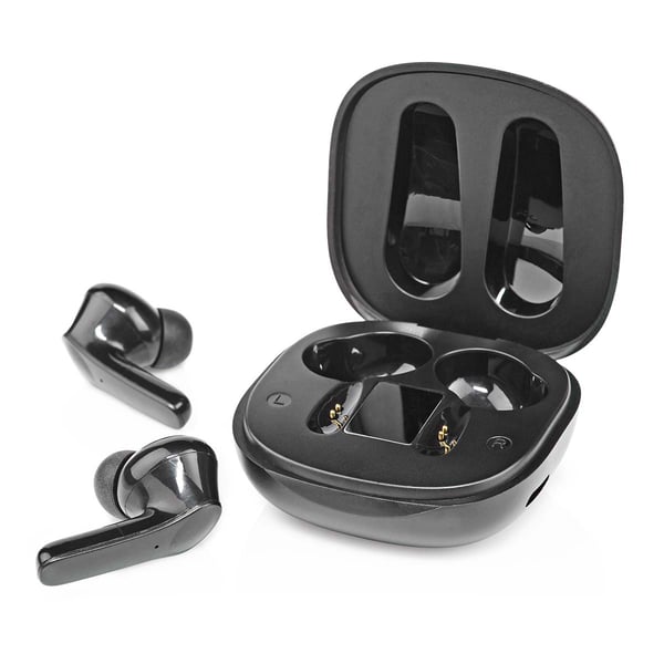 Nedis Fullt Trådløse hodetelefoner | Bluetooth® | Batteri 1 driftstid standard bruk: 300 min | Touch kontroll | Ladeboks | Innebygd mikrofon | Stemmes