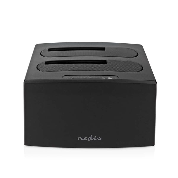Nedis Harddisk Dockingstation | USB 3.2 Gen1 | USB Type-A | 2 Diske | 2.5 / 3.5 " | USB 3.2 Gen1 | Docking | Desktop