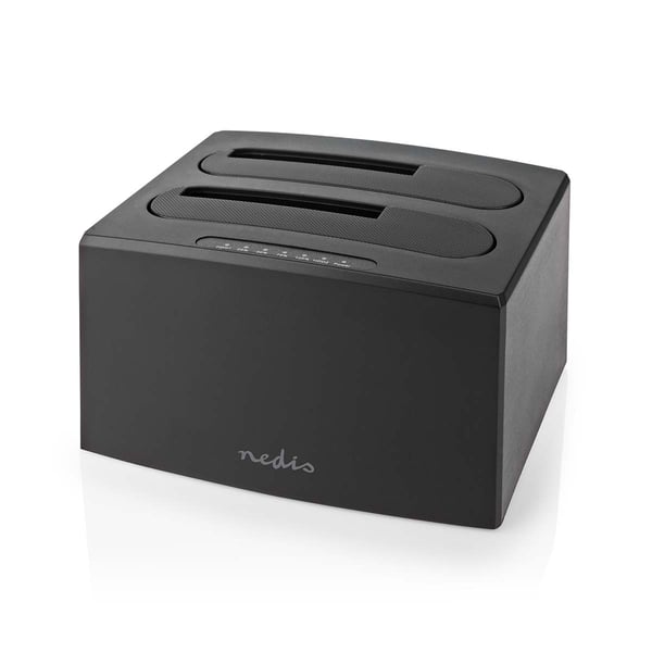 Nedis Harddisk Dockingstation | USB 3.2 Gen1 | USB Type-A | 2 Diske | 2.5 / 3.5 " | USB 3.2 Gen1 | Docking | Desktop