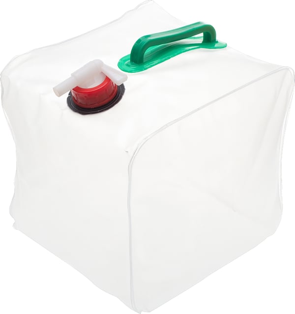 Hopfällbar vattenbehållare, handtag och kran 10 liter