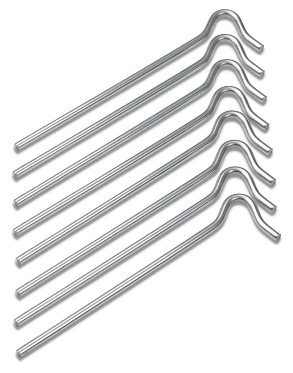 Briv Teltplugg av metall 20 cm/5 mm, 8-pakning
