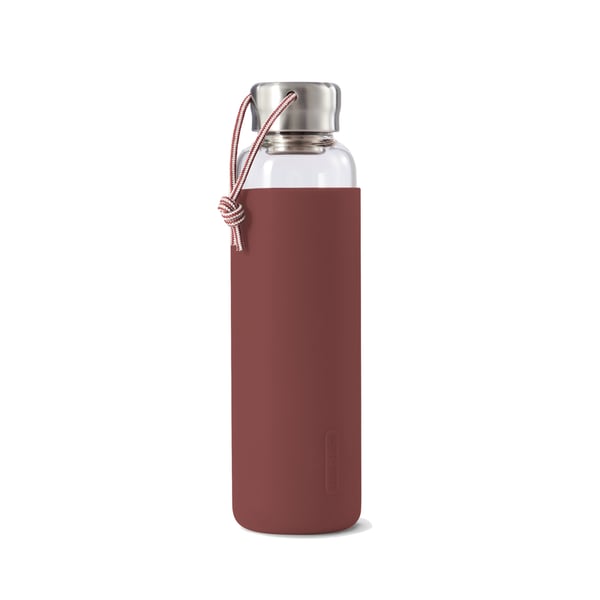 Black+Blum Glasflaska Rubber 600 ml,  Vinröd