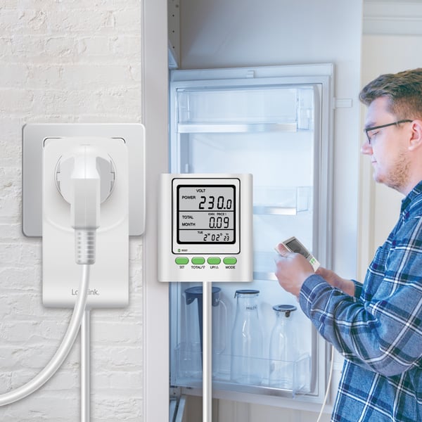 LogiLink Energimåler med kostnadsberegning Eksternt display