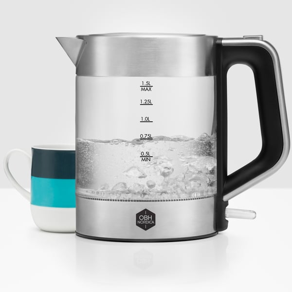 OBH Nordica Vannkoker Venice vannkoker i glass 1,5 l. trådløs 6418