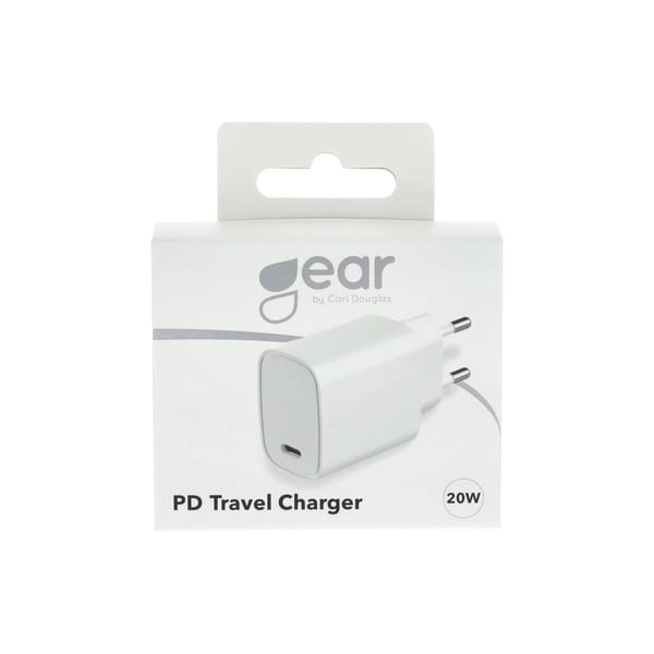 Gear Lader 220V 1xUSB-C PD 20W Hvit