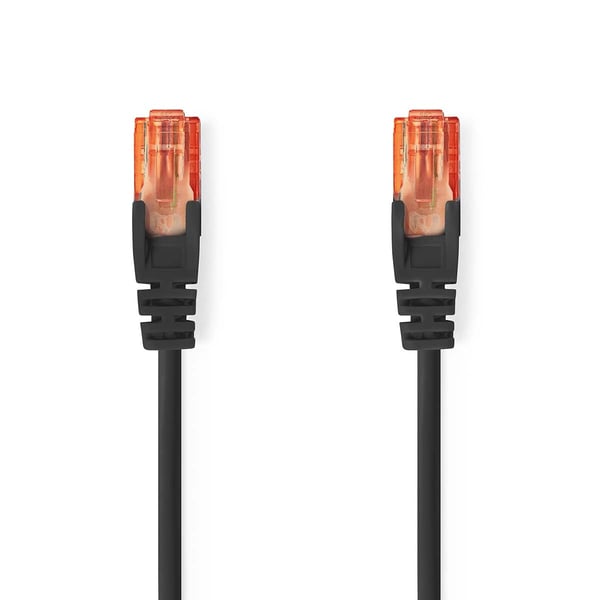 Nedis Kat 6 kabel | RJ45 Han | RJ45 Han | U/UTP | 20.0 m | Runde | PVC | Sort | Label