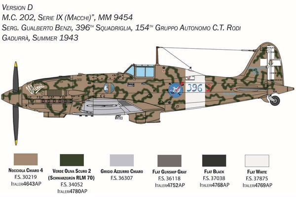 ITALERI 1:32 Macchi M.C. 202 'Folgore'