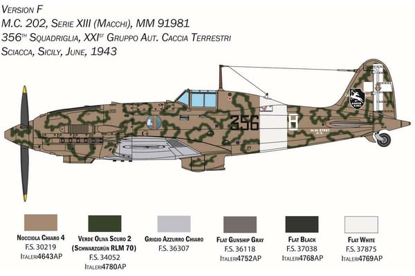 ITALERI 1:32 Macchi M.C. 202 'Folgore'