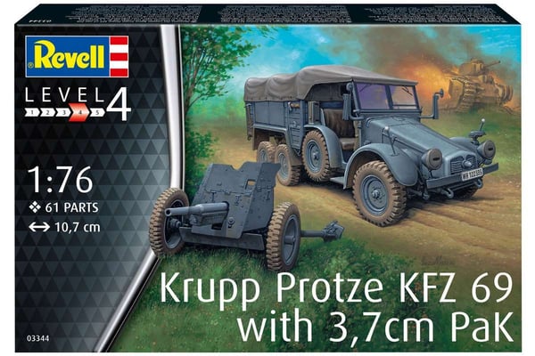 Revell Krupp Protze KFZ 69 med 3,7cm Pak 1:76