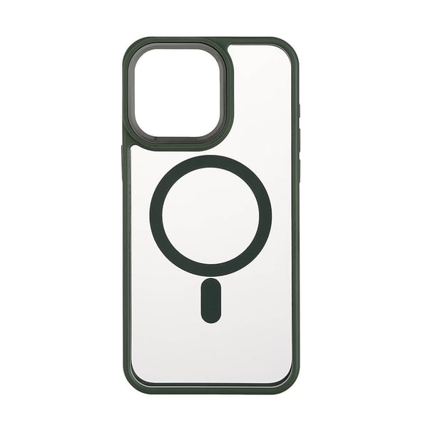 Onsala Back Bumper Clear Case MagSerie iPhone 15 Pro Max Clear Case Green Bumper