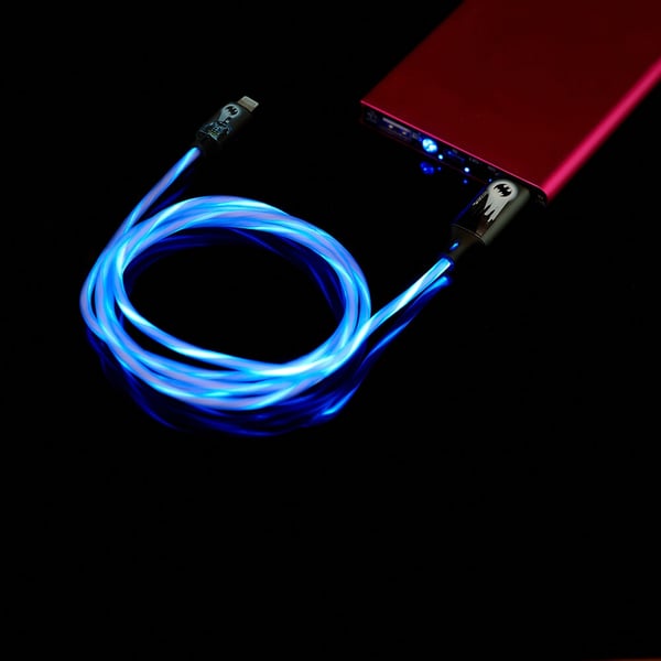 BATMAN USB A till Lightning Light-Up 1,2m MFI Bat Logo