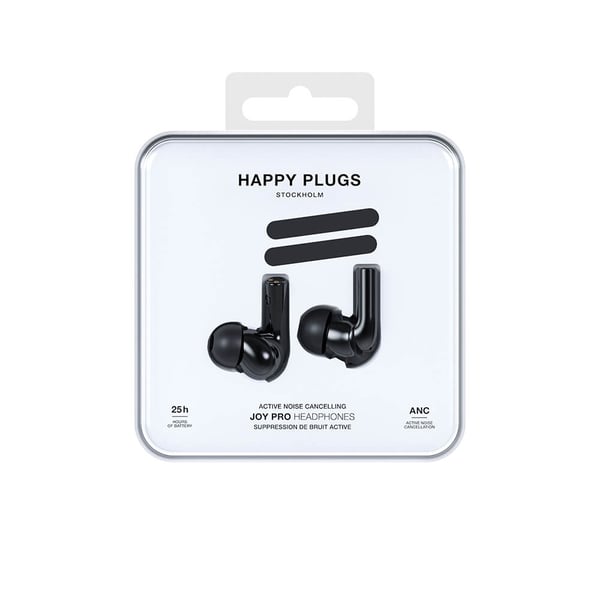 Happy Plugs Høretelefoner Joy Pro In-Ear ANC Sort
