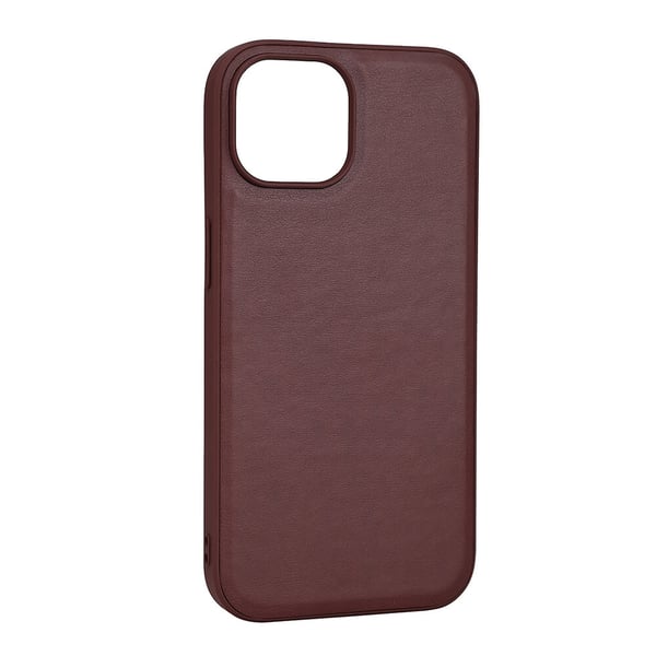 Buffalo Back cover PU MagSeries iPhone 15 Brown