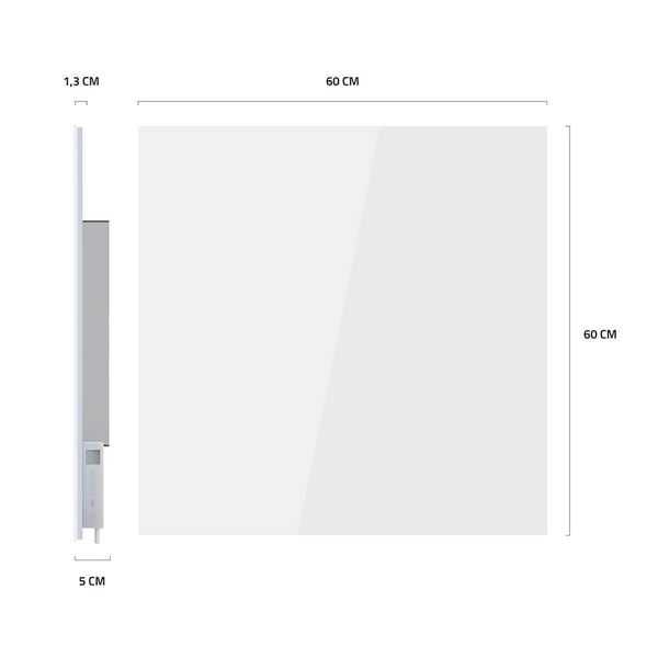 Hombli Smart Infrared Heater Glass Panel 400w White