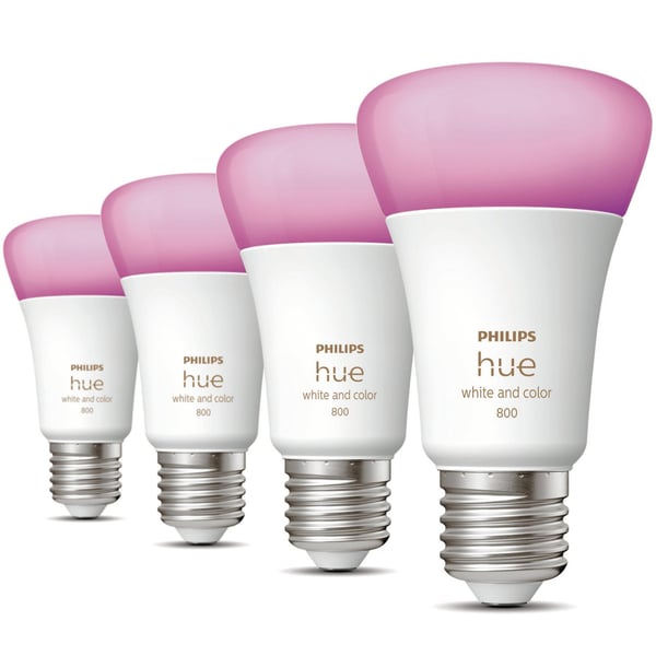 Philips Hue Hvit Colour Ambiance E27 4-pakning
