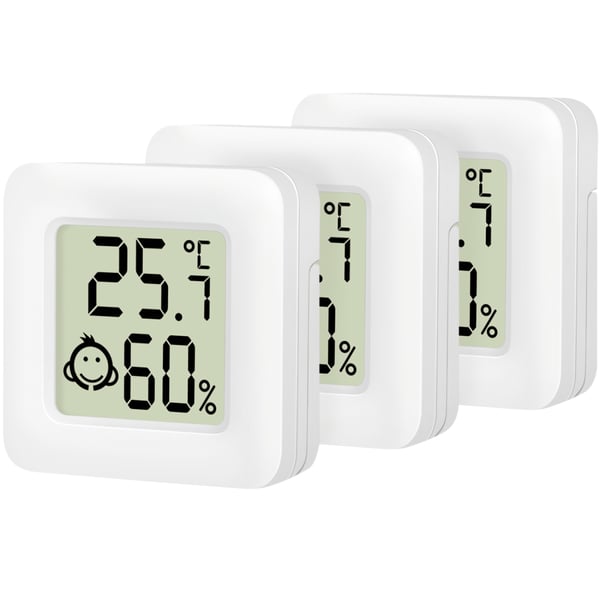 LogiLink Digitalt minitermometer/hygrometer 3-pakning