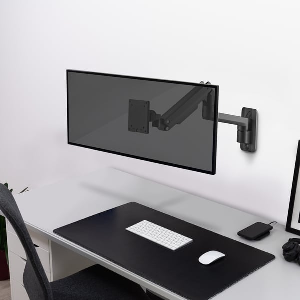 LogiLink Monitorarm med veggmontering 17-49" gassfjær 424 mm maks 20 kg